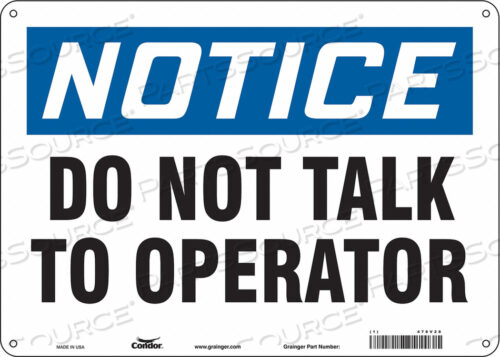 SAFETY SIGN 14 W 10 H 0.055 THICKNESS