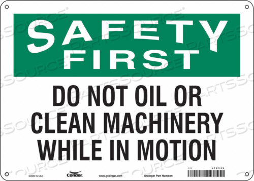 SAFETY SIGN 14 W 10 H 0.055 THICKNESS