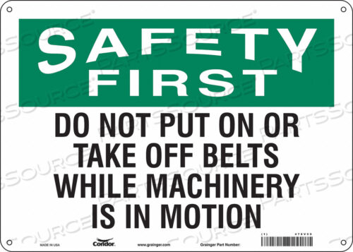 SAFETY SIGN 14 W 10 H 0.055 THICKNESS