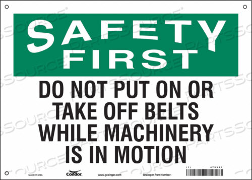 SAFETY SIGN 14 W 10 H 0.004 THICKNESS