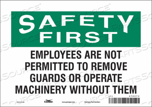 SAFETY SIGN 10 W 7 H 0.004 THICKNESS