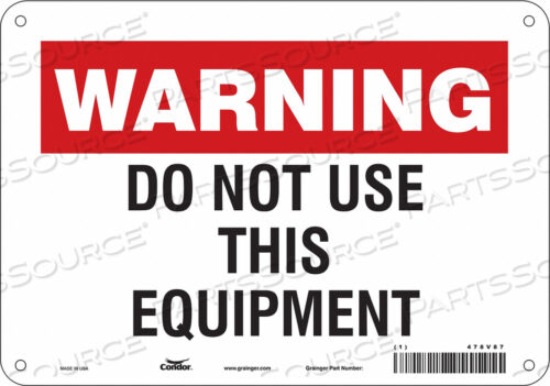 SAFETY SIGN 10 W 7 H 0.032 THICKNESS