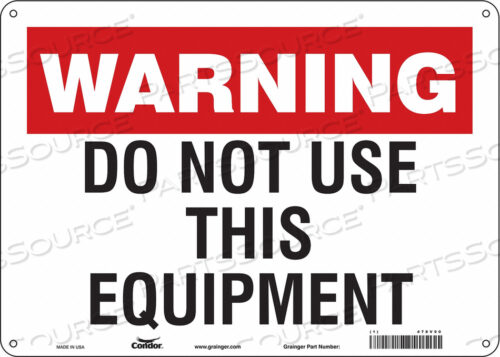 SAFETY SIGN 14 W 10 H 0.055 THICKNESS