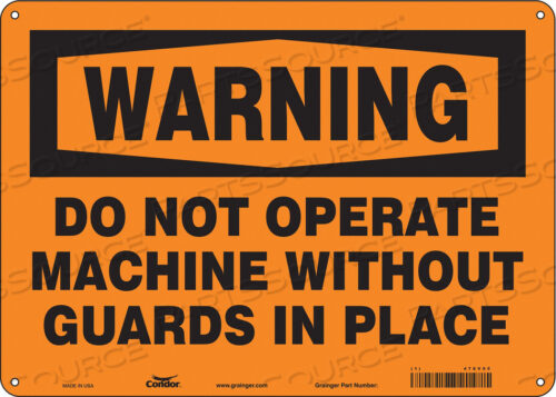 SAFETY SIGN 14 W 10 H 0.060 THICKNESS