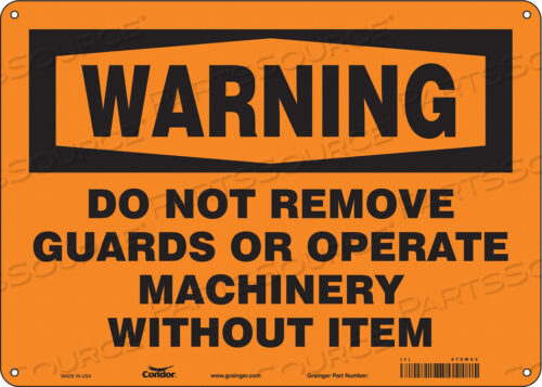 SAFETY SIGN 14 W 10 H 0.032 THICKNESS