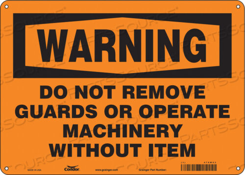 SAFETY SIGN 14 W 10 H 0.060 THICKNESS