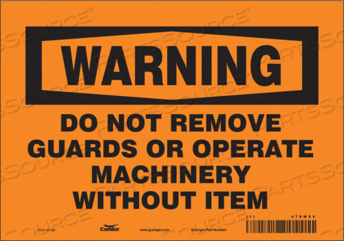 SAFETY SIGN 10 W 7 H 0.004 THICKNESS