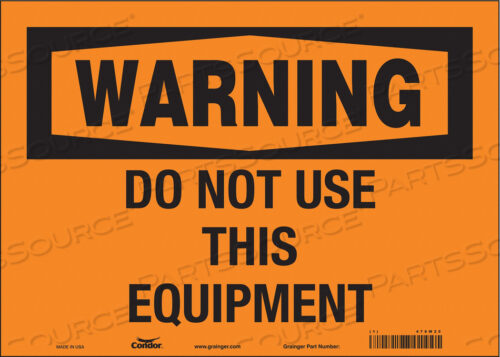 SAFETY SIGN 14 W 10 H 0.004 THICKNESS