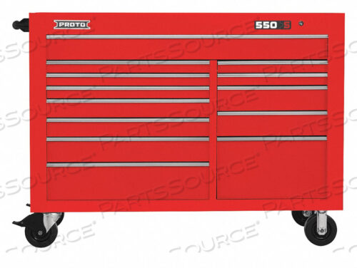 J4805 ROLLING CABINET RED 43 H 13 DRAWERS