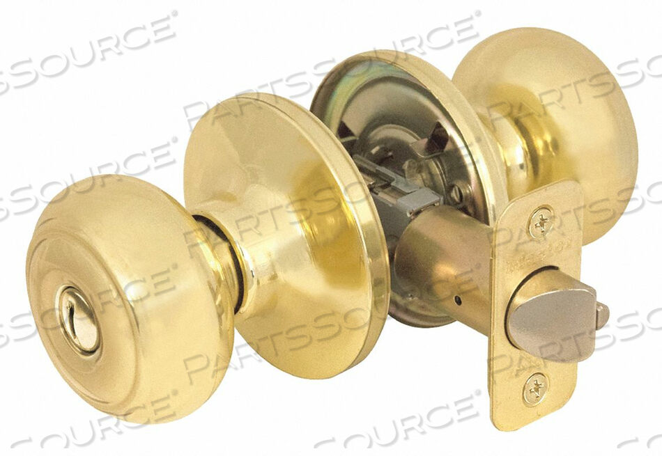 OEM#: RU0303BOXKNOB LOCKSET RUSK STYLE POLISHED BRASS by Master Lock
