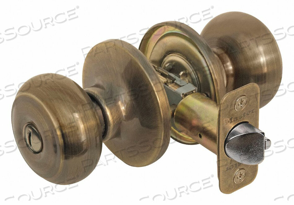 OEM#: RU0305BOXKNOB LOCKSET RUSK STYLE ANTIQUE BRASS by Master Lock