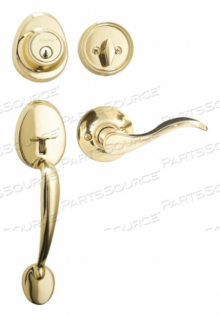 OEM#: HDLWLRH0603KA4LEVER LOCKSET BRIGHT BRASS WAVE STYLE by Master Lock
