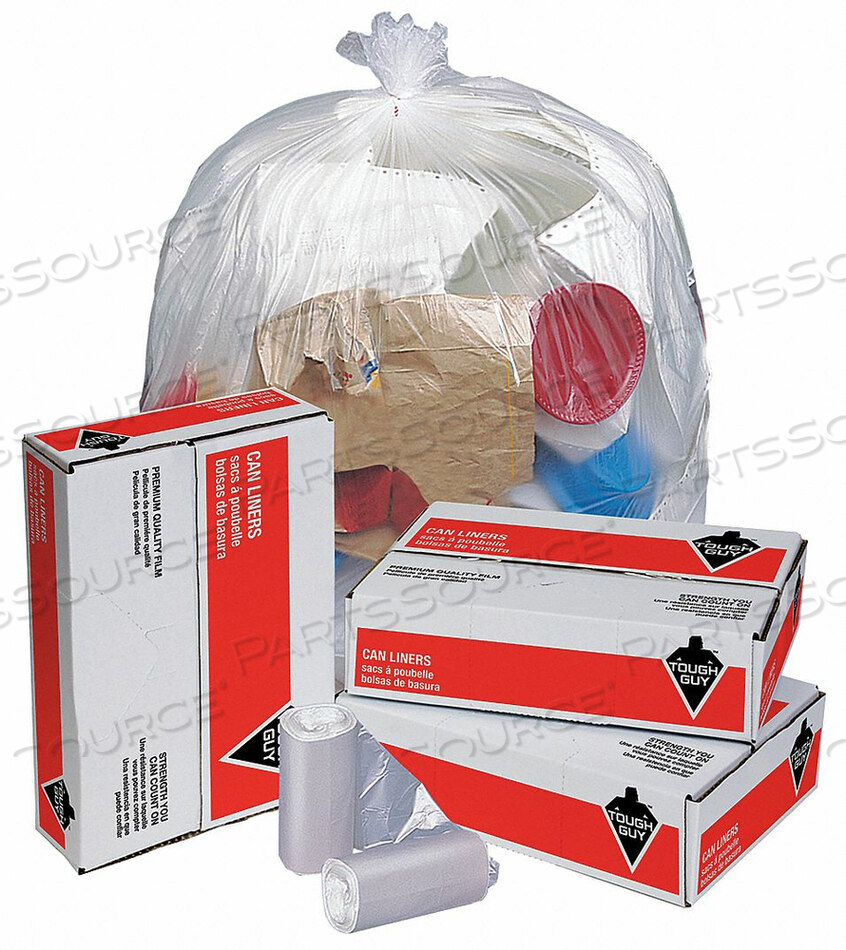 OEM#: 49P431TRASH BAGS 33 GAL. CLEAR PK250 by Tough Guy