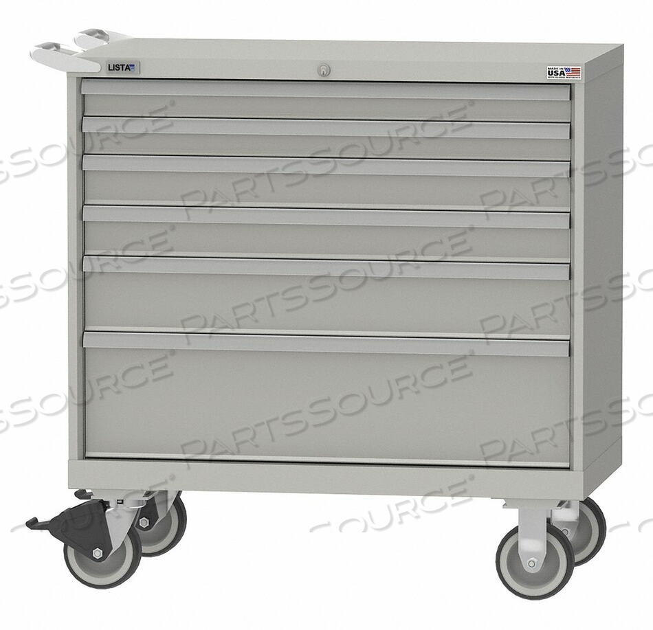 OEM#: HS0750-0602F-M/LG-BTMOD DRWR CAB 41-1/2 H 7 DRWR LIGHT GRAY by Lista