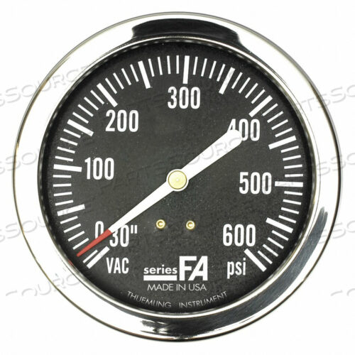 OEM#: FA-LFP-310-CG-WOBPRESSURE GAUGE 0 TO 600 PSI 3-1/2 DIAL by Thuemling Instrument Group