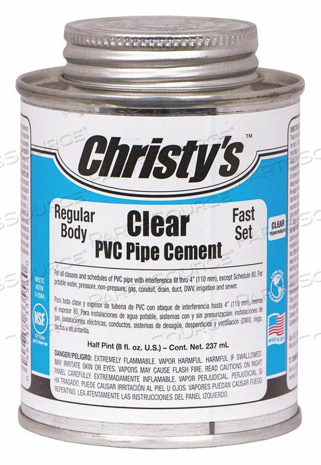 OEM#: RH-RCLV-HP-24PIPE CEMENT CLEAR 8 OZ. by Christys