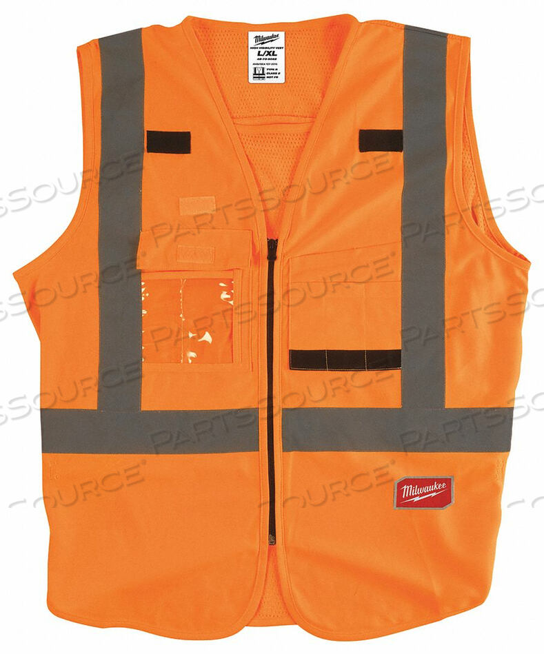 OEM#: 48-73-5033HIGH VISIBILITY VEST 2XL/3XL ORANGE/RED by Milwaukee Electric Tools