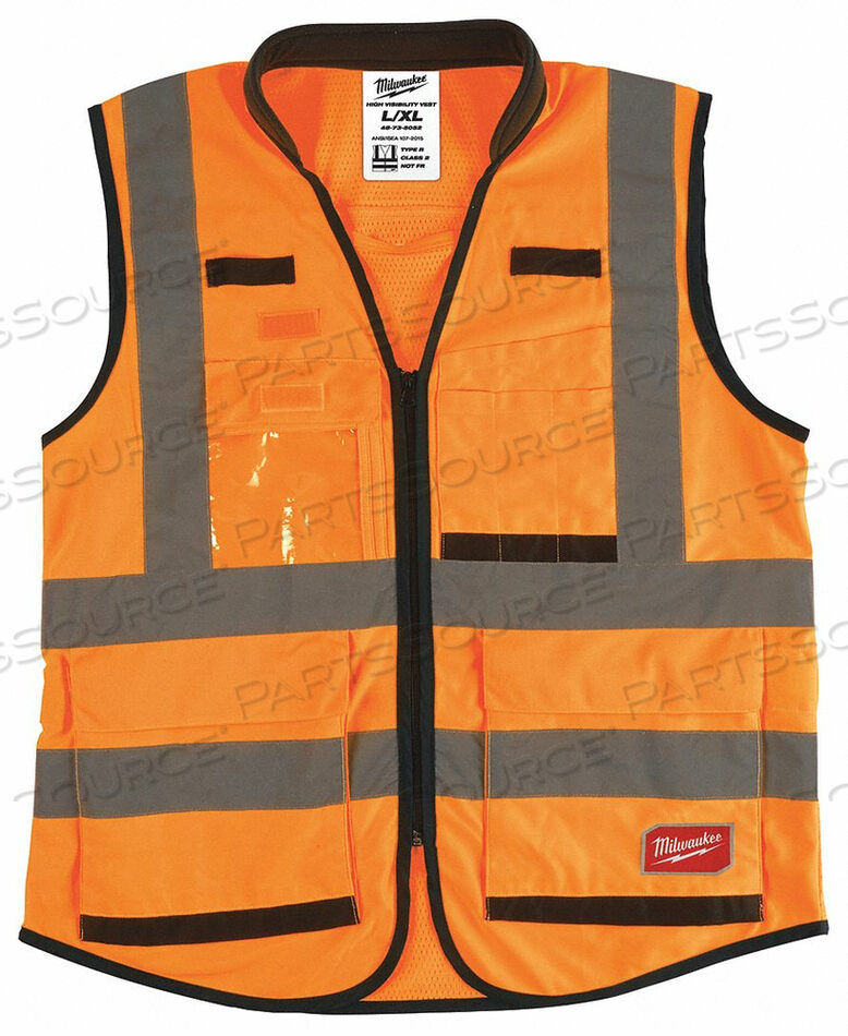 OEM#: 48-73-5052HIGH VISIBILITY VEST L/XL ORANGE/RED by Milwaukee Electric Tools