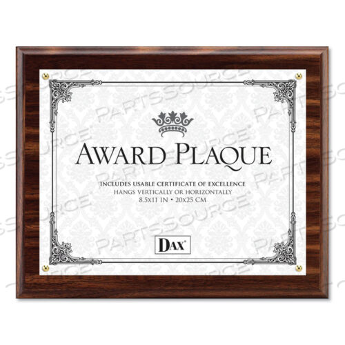 AWARD PLAQUE, WOOD/ACRYLIC FRAME, UP TO 8.5 X 11, WALNUT