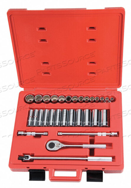 SOCKET WRENCH SET SAE 1/2 IN DR 30 PC