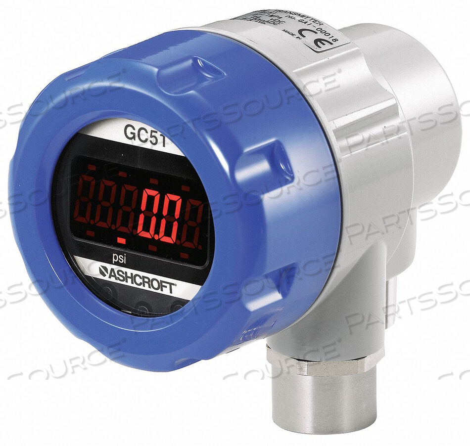 OEM#: GC517F0242CD100#GPRESSURE TRANSDUCER WITH DISPLAY 100 PSI by Ashcroft Inc.