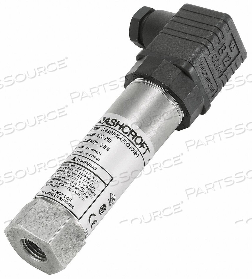 OEM#: A4SBF0242D0100#D3836 INTRINSICALLY SAFE TRANSDUCER 0 TO100PSI by Ashcroft Inc.