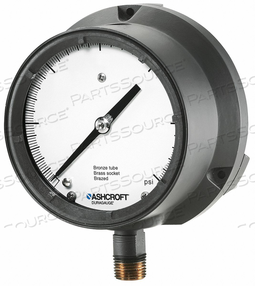 OEM#: 451379ASL04LVAC/150#PRESSURE GAUGE 30 HG TO 150 PSI 4-1/2IN by Ashcroft Inc.