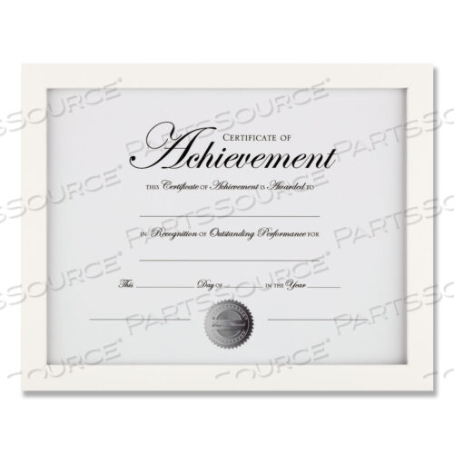 WOOD GALLERY FRAME WITH TWO-WAY EASEL, 8.5 X 11, WHITE