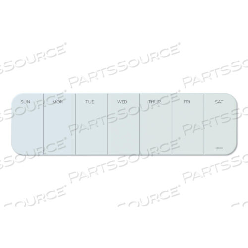 OEM#: 3688U00-01CUBICLE GLASS DRY ERASE UNDATED ONE WEEK CALENDAR BOARD, 20 X 5.5, WHITE by U Brands
