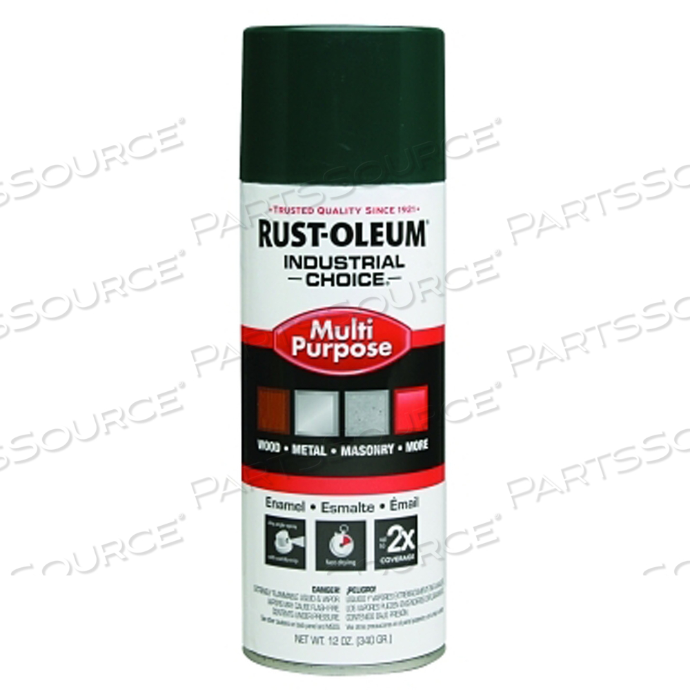 OEM#: 1638830INDUSTRIAL CHOICE 1600 SYSTEM ENAMEL AEROSOL, 12 OZ, HUNTER GREEN, HIGH-GLOSS by Rust-Oleum