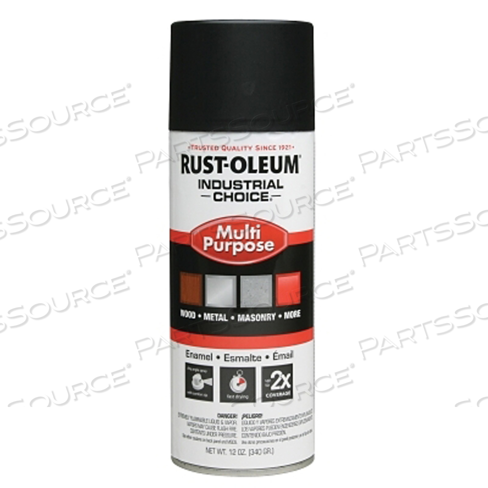 OEM#: 16788301678830 RUST-OLEUM 1600 INDUSTRIAL CHOICE SPRAY PAINT, 12 OZ, AEROSOL, SEMI-BLACK by Rust-Oleum