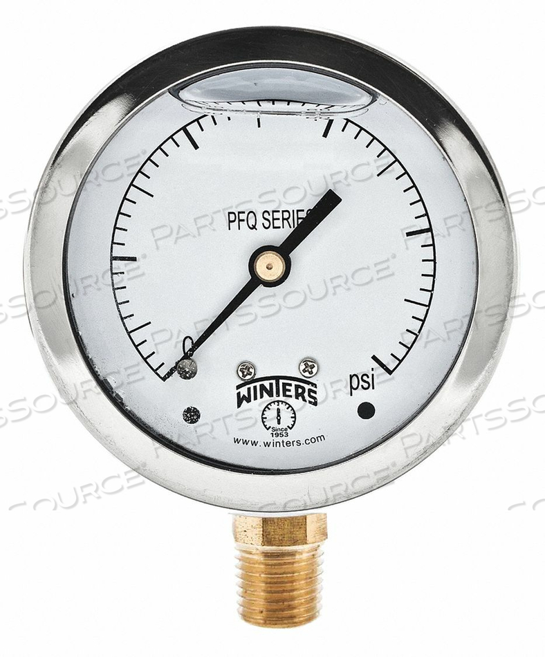 OEM#: PFQ812R1QUAL SS/BR GAUGE 2.5 1/4LM 5000PSI by Winters Instruments