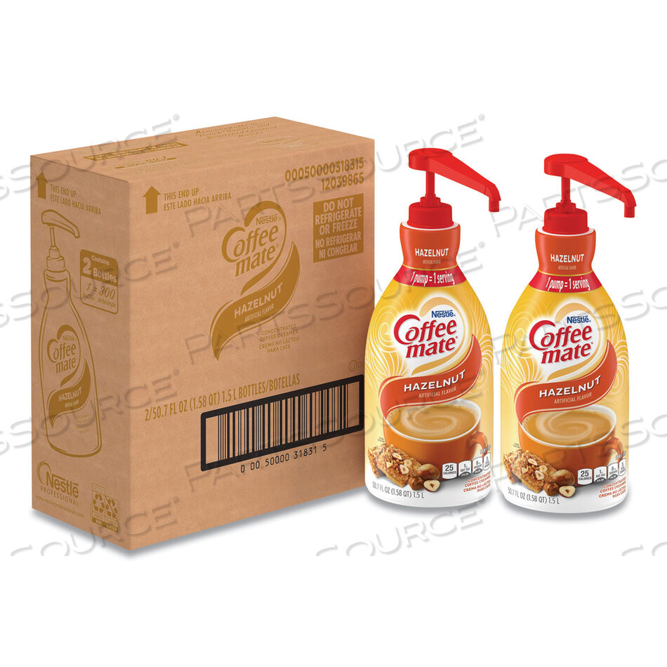 OEM#: 12039865LIQUID COFFEE CREAMER, HAZELNUT, 1.5 LITER PUMP BOTTLE, 2/CARTON by Coffee-Mate