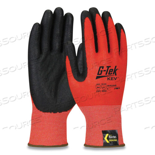 G-TEK KEV HI-VIS-BLENDED GLOVE NITRILE COATED TOUCHSCREEN COMP M