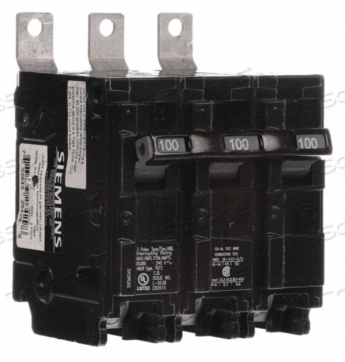OEM#: B3100HHCIRCUIT BREAKER 100A BOLT ON 240V 3P by Siemens