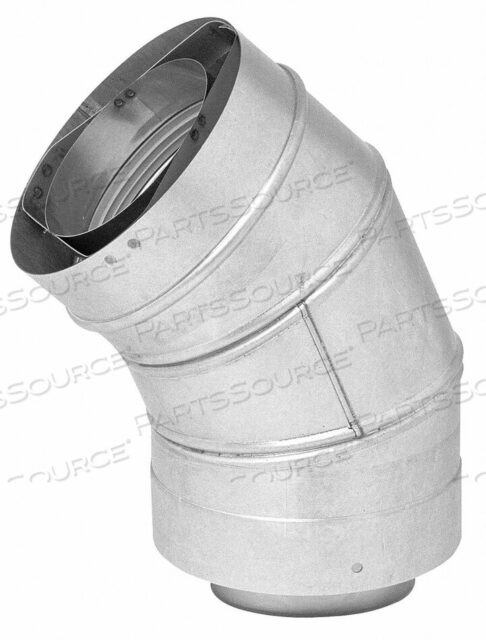 OEM#: RTG20151GBVENT PIPE ELBOW 45 DEGREE 6IN L 3IN DIA. by Metal Fab