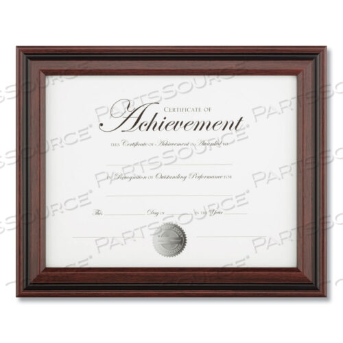 DESK/WALL PHOTO FRAME, PLASTIC, 8.5 X 11, ROSEWOOD/BLACK