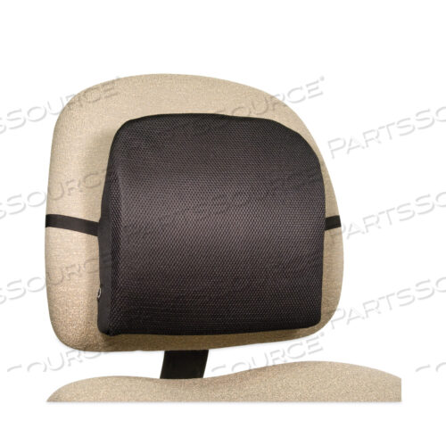 MEMORY FOAM MASSAGE LUMBAR CUSHION 12.75 X 3.75 X 12 BLACK