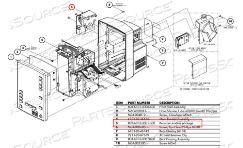 Replaces Mindray North America 801-6101-00011-00RECORDER MODULE
