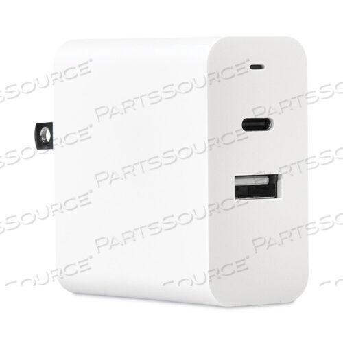 30 W TYPE-C AND USB WALL CHARGER, WHITE