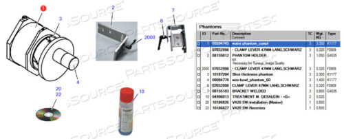 Replaces Siemens Medical Solutions 8094745WATER PHANTOM_COMPL