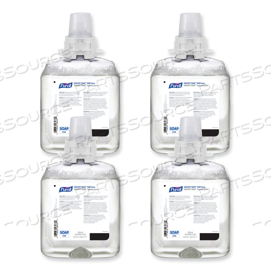 OEM#: 5174-04HEALTHY SOAP MILD FOAM, FOR CS4 DISPENSERS, FRAGRANCE-FREE, 1,250 ML, 4/CARTON by Purell