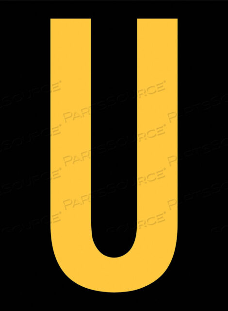 OEM#: RUM200-U-YBREFLECTIVE LETTER LABEL U 2-1/2IN H PK25 by Strance, Inc.
