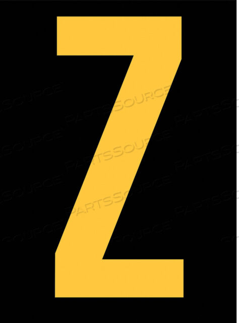 OEM#: RUM200-Z-YBREFLECTIVE LETTER LABEL Z 2-1/2IN H PK25 by Strance, Inc.