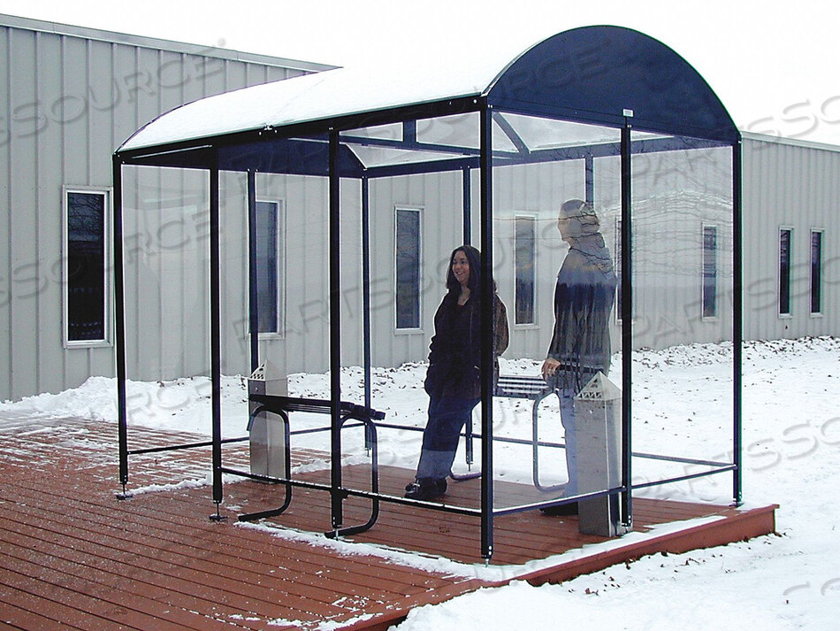 OEM#: NBS0412FS4 SIDED SMOKING SHELTER - FREESTANDING - 104W X 36D X 82H BLACK by No Butts Bin Co.