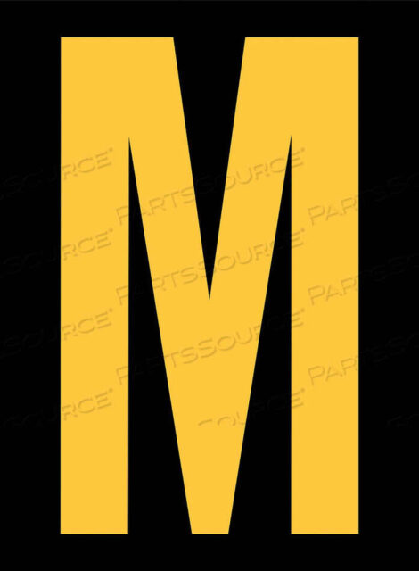 OEM#: RUM200-M-YBREFLECTIVE LETTER LABEL M 2-1/2IN H PK25 by Strance, Inc.
