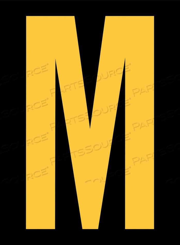 OEM#: RUM200-M-YBREFLECTIVE LETTER LABEL M 2-1/2IN H PK25 by Strance, Inc.