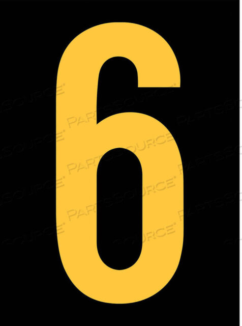 OEM#: RUM200-6-YBREFLECTIVE NUMBER LABEL 6 2-1/2IN H PK25 by Strance, Inc.