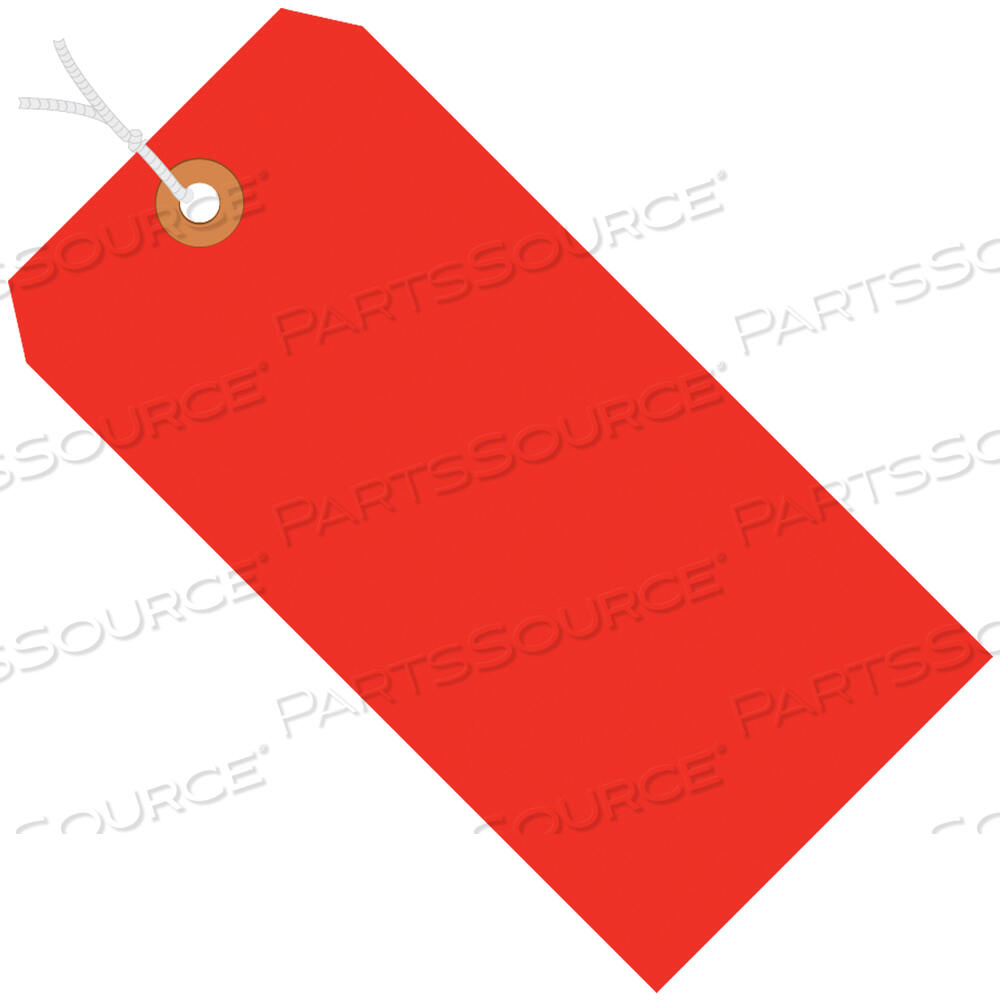 OEM#: G12012CSHIPPING TAGS, PRE-STRUNG, 13 PT., 2 3/4 X 1 3/8, FLUORESCENT RED, 1000/CASE by BOX Partners (Box Acquisitions, LLC)