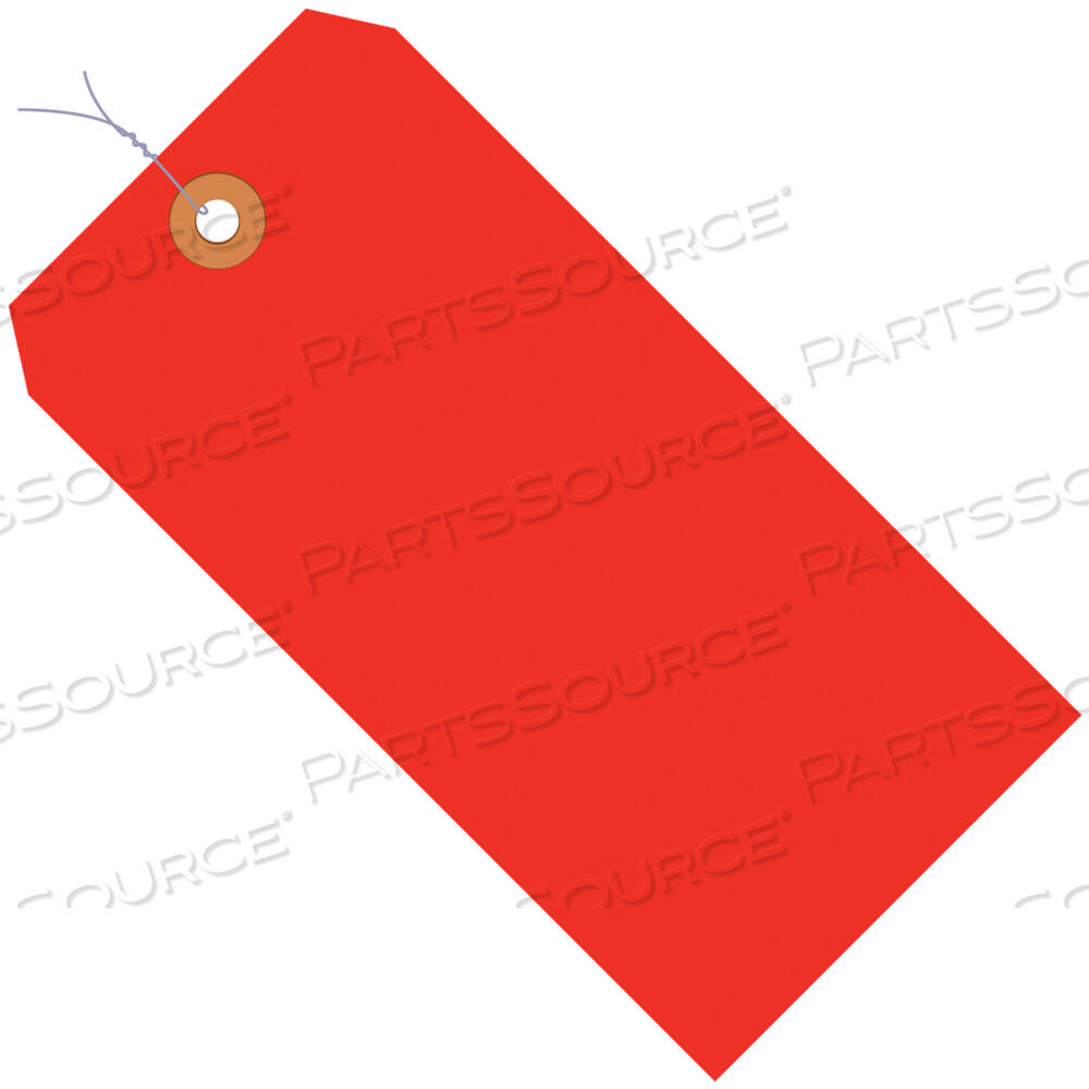 OEM#: G12073CSHIPPING TAGS, PRE-WIRED, 13 PT., 5 3/4 X 2 7/8, FLUORESCENT RED, 1000/CASE by BOX Partners (Box Acquisitions, LLC)